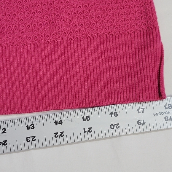 Anthropologie Martina Pointelle Rounded Neckline Pullover Sweater Pink XS - Picture 5 of 14
